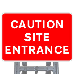 Caution site entrance