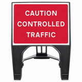Caution Controlled Traffic 600 x 450mm Q-Sign