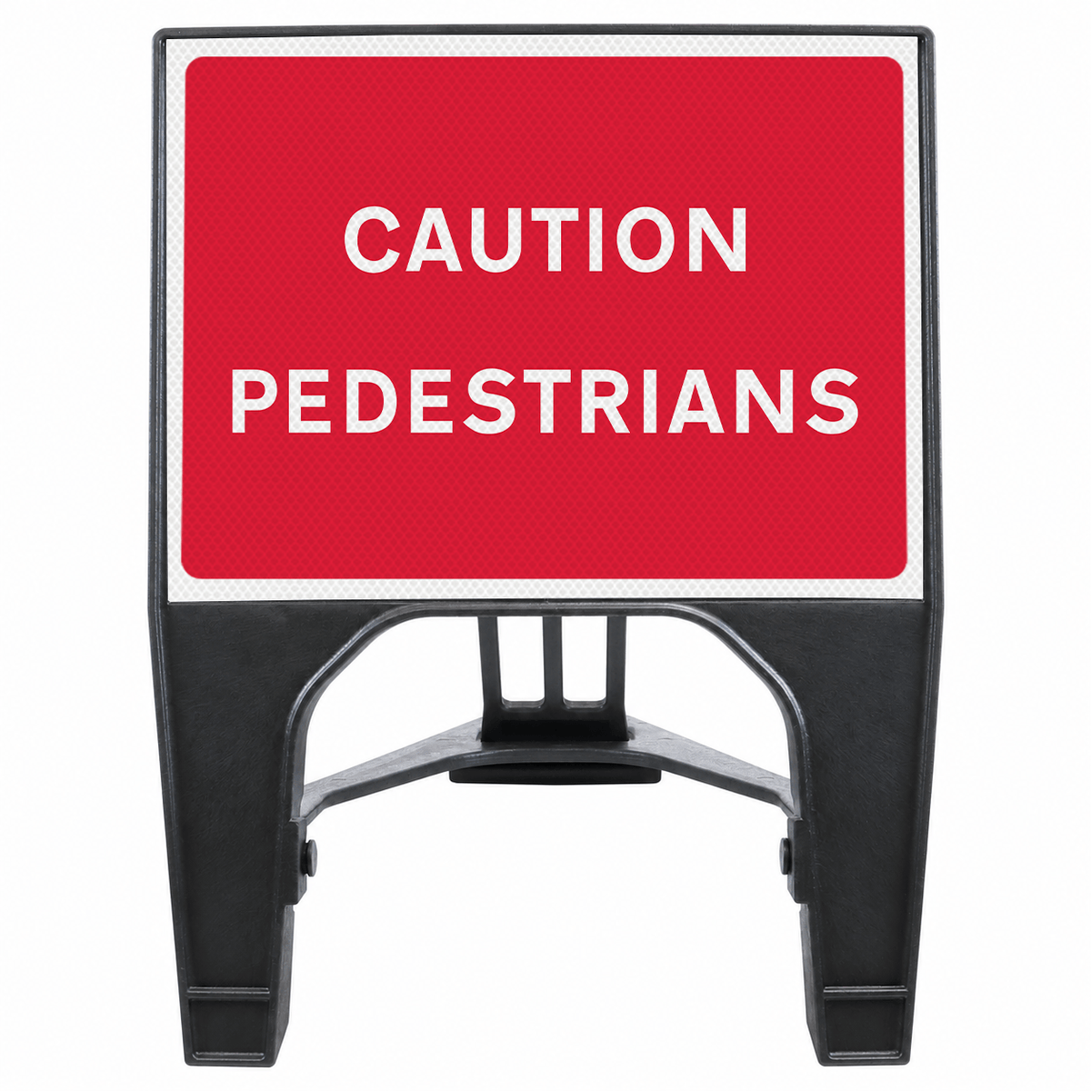 Caution Pedestrians 600 x 450mm Q-Sign