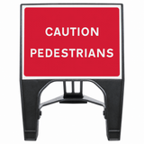 Caution Pedestrians 600 x 450mm Q-Sign