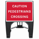 Caution Pedestrians Crossing 600 x 450mm Q-Sign