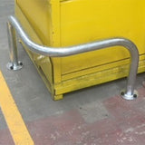 cph2-high-visibility-corner-protection-hoops-guards-barriers-warehouse-industrial-heavy-duty-crash-impact-protection-safety-forklift-pedestrian-durable-indoor-outdoor-galvanised-mild-steel-powder-coated-yellow-black-reflective-bands-accidental-damage-protection-ragged-flanged-concrete-in-bolt-down-depots-loading-bays