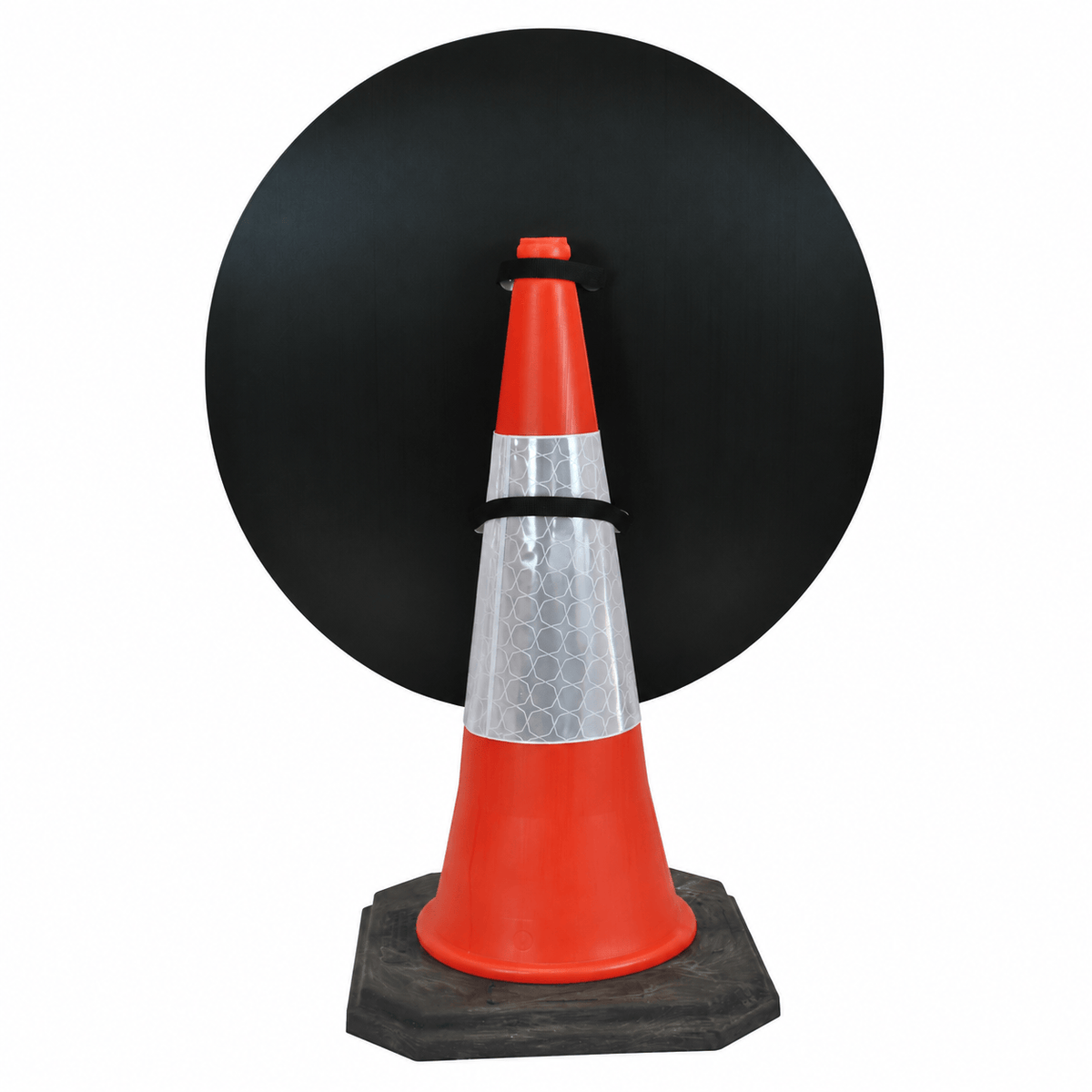 No Left Turn 750mm Circle Cone Sign (Single Cone) 613