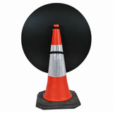 No Left Turn 750mm Circle Cone Sign (Single Cone) 613