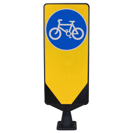 Morelock Yellow Bollard Keep Left Road Safety Traffic Highway Reflective Tape Flexible Removable Surface Mounted Anti-Ram High Visibility Durable Weather-Resistant Impact-Resistant Non-Corrosive