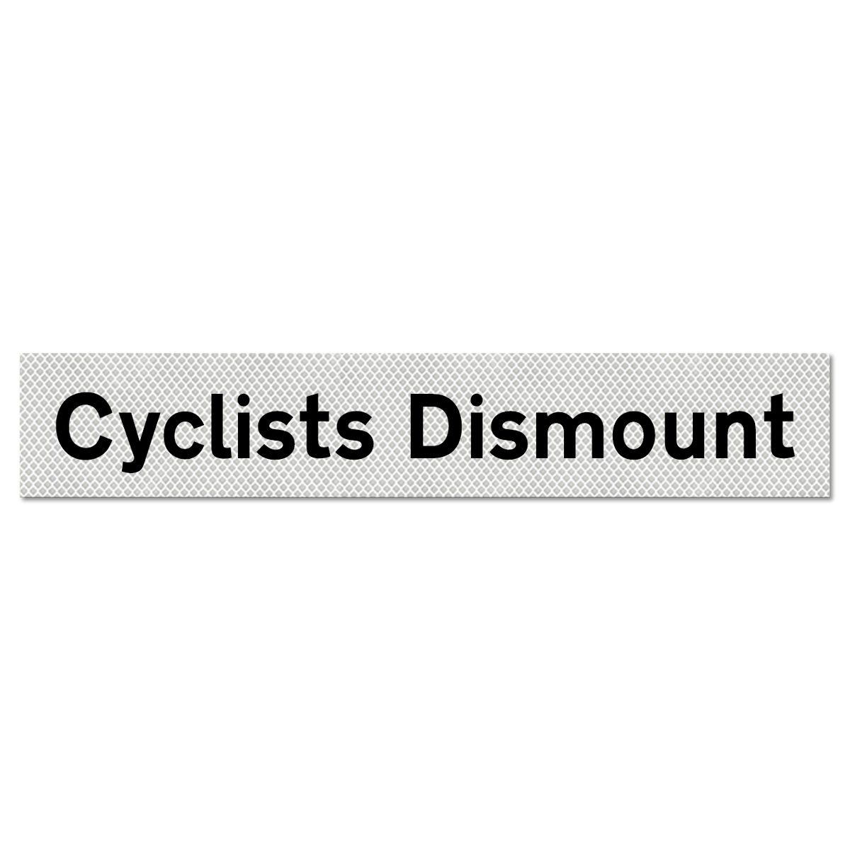 Cyclists Dismount Supplementary Plate - Q-Sign