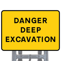 Danger deep excavation quick-Fit Sign Face