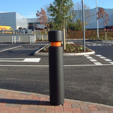 EB100-DDA-compliant-plastic-bollards-BS83002001-retail-parks-accessible-disability-friendly-visually-impaired-traffic-bollard-durable-high-visibility-contrasting-reflective-colour-sleeve-galvanised-steel-car-parks-shopping-centres-MDPE-recyclable