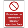 do-not-use-on-flammable-liquid-or-electrical-fires-safety-extinguisher-signage-fire-evacuation-escape-hazard-identify-locate-instruct-alarm-prevention-regulations-compliance-gear-self-adhesive-rigid-PVC-foam-high-impact-polystyrene-photoluminescent-polycarbonate