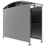 dogford-multi-use-shelter-galvanised-sheet-clad-bike-shelter-outdoor-bicycle-cycle-secure-steel-commercial-weatherproof-durable-enclosure-schools-university-college-flanged-base-plates-bolt-down-trolley-sport-spectators-pay-display-ev-charge-waiting-passenger