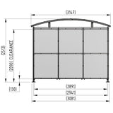 dogford-multi-use-shelter-galvanised-sheet-clad-bike-shelter-outdoor-bicycle-cycle-secure-steel-commercial-weatherproof-durable-enclosure-schools-university-college-flanged-base-plates-bolt-down-trolley-sport-spectators-pay-display-ev-charge-waiting-passenger