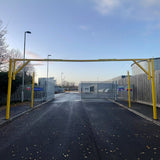 double-leaf-opening-fixed-height-restriction-barriers-goalposts-vehicle-gates-overhead-low-clearance-systems-access-control-warning-enforcement-car-parks-toll-booths-truck-hgv-stops-airports-industrial-sites-warehouses-theme-parks-commercial-residential-shopping-centres-stadium-parking