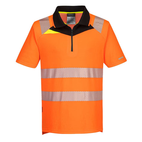 Portwest DX412 Class 2 DX4 Hi-Vis Zip Polo Shirt S/S