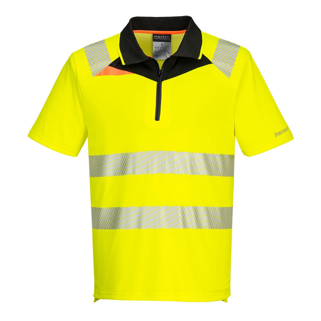 Portwest DX412 Class 2 DX4 Hi-Vis Zip Polo Shirt S/S