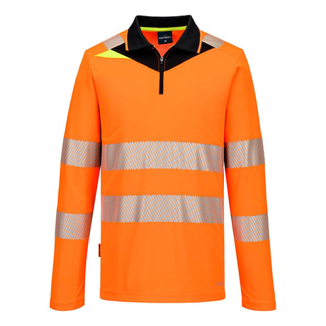 Portwest DX419 Class 2 DX4 Hi-Vis Zip Polo Shirt L/S