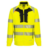Portwest DX477 Class 2 DX4 Hi-Vis Funnel Neck Zipped Sweatshirt
