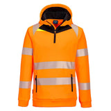 Portwest DX482 Class 3 DX4 Hi-Vis 1/4 Zip Hoodie