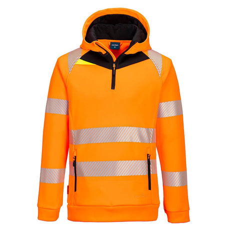 Portwest DX482 Class 3 DX4 Hi-Vis 1/4 Zip Hoodie