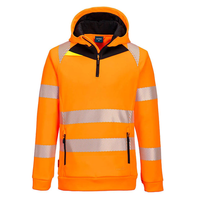 Portwest DX482 Class 3 DX4 Hi-Vis 1/4 Zip Hoodie