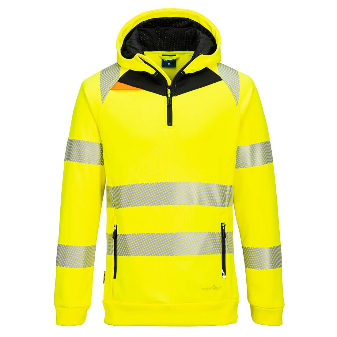 Portwest DX482 Class 3 DX4 Hi-Vis 1/4 Zip Hoodie