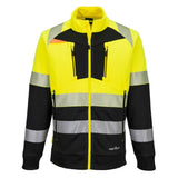 Portwest DX490 DX4 Hi-Vis Class 1 Funnel Neck Zipped Sweatshirt