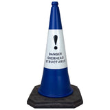 Danger Overhead Structure - 750mm 2-Piece Traffic Cone