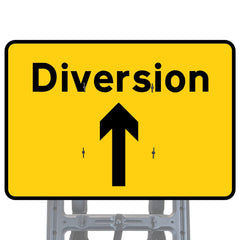 Diversion Straight Ahead Quick Fit Sign Face Diagram