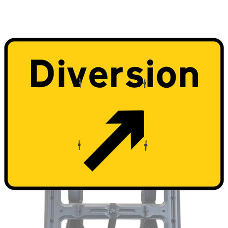 Diversion Up Right Quick Fit Sign Face Diagram