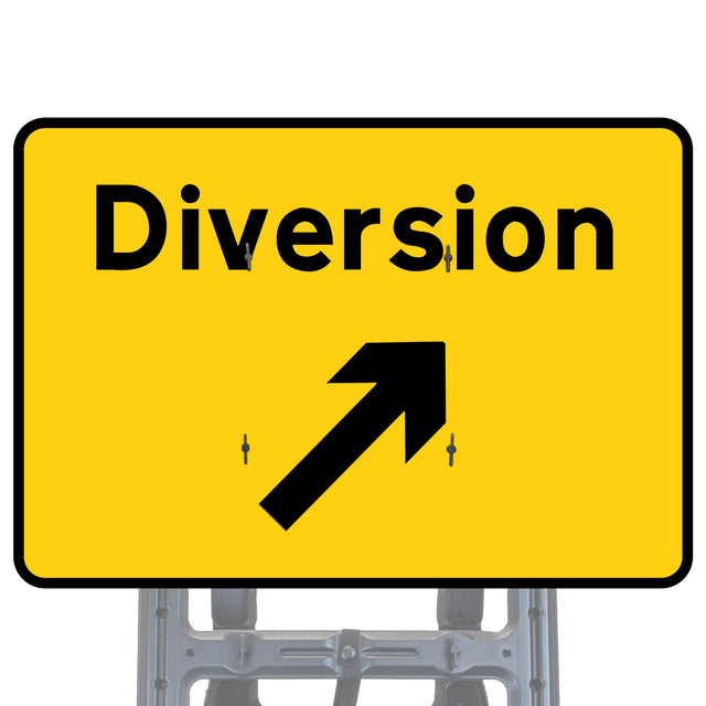 Diversion Up Right Quick Fit Sign Face Diagram