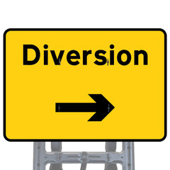 Diversion Right Quick Fit Sign Face Diagram