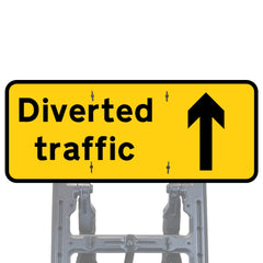 Diverted Traffic Up Arrow Quick Fit Sign Face Diagram