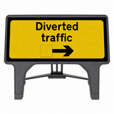 Diverted Traffic Reversible 1050 x 450mm 2703 Q-Sign