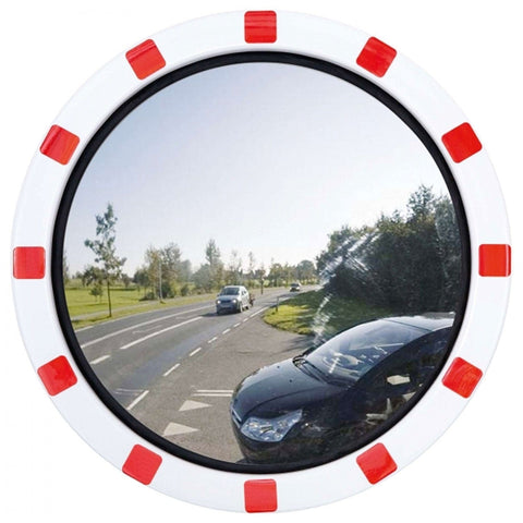 Durabel-lite-CIRCULAR-stainless-steel-traffic-abs-plastic-mirror-safety-glass-convex-shock-impact-resistant-red-white-frame-hazard-caution-high-visibility-warehouses-logistics-centres-production-processes-factories-heated-heavy-duty