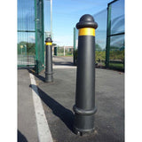 EB200-DDA-compliant-plastic-bollards-BS83002001-retail-parks-accessible-disability-friendly-visually-impaired-traffic-bollard-durable-high-visibility-contrasting-reflective-colour-sleeve-galvanised-steel-car-parks-shopping-centres-MDPE-recyclable