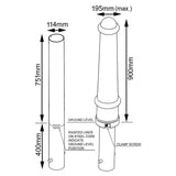 Steel Core Plastic Bollard 