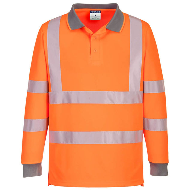 Portwest EC11 Class 3 Eco Hi-Vis Polo Shirt L/S (6 Pack)