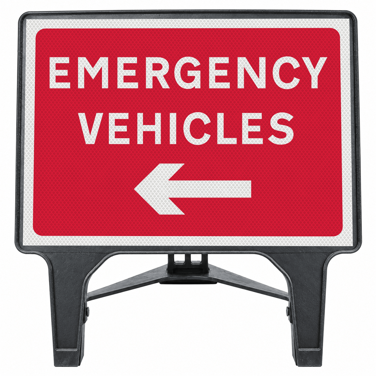 Emergency Vehicles Left 1050x750mm Q-Sign