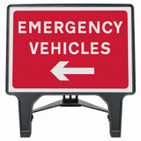 Emergency Vehicles Left 1050x750mm Q-Sign