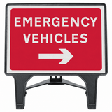 Emergency Vehicles Right 1050x750mm Q-Sign
