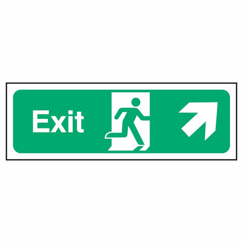 nhs-estate-fire-exit-up-left-arrow-safety-extinguisher-signage-evacuation-escape-hazard-identify-locate-instruct-alarm-prevention-regulations-compliance-gear-self-adhesive-rigid-PVC-foam-high-impact-polystyrene-photoluminescent-polycarbonate