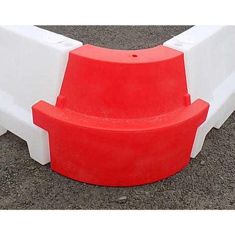 Evo-Waterfilled-Barrier-Mesh-Panel-Waterfilled-Barrier-System-Traffic-Safety-Removable-and-Reusable-High-Visibility-Impact-Resistant-Mesh-Panel-Portable-Construction-Site-Road-corner-piece-red