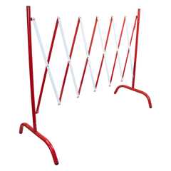 Concertina safety barrier Concertina design Steel Black and yellow Extendable safety fence crowd control Portable Heavy-duty Retractable safety High-visibility