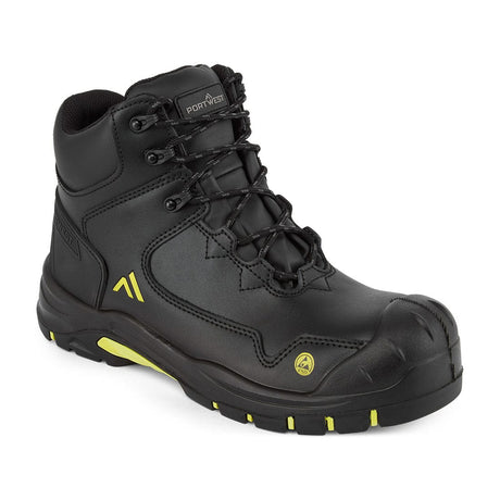Portwest FC18 Composite Action Leather Mid Boot S3S ESD HRO SR SC FO