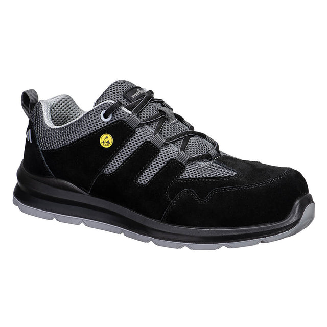 Portwest FE07 Waterproof Composite Cow Suede Leather Trainer S1 ESD SR FO