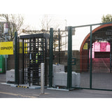 fencesafe-ped-master-turnstile-stainless-steel-cld-temporary-multi-purpose-double-wire-panel-system-sustainable-durable-construction-site-events-security-anti-climb-anti-tamper-proof-temporary-weather-resistant-recycled-hoarding-steel-wind-resistant
