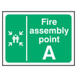 fire-assembly-point-A-safety-extinguisher-signage-evacuation-escape-hazard-identify-locate-instruct-alarm-prevention-assembly-regulations-compliance-gear-self-adhesive-rigid-PVC-foam-high-impact-polystyrene-photoluminescent-polycarbonate