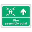 fire-assembly-point-up-arrow-safety-extinguisher-signage-evacuation-escape-hazard-identify-locate-instruct-alarm-prevention-regulations-compliance-gear-self-adhesive-rigid-PVC-foam-high-impact-polystyrene-photoluminescent-polycarbonate