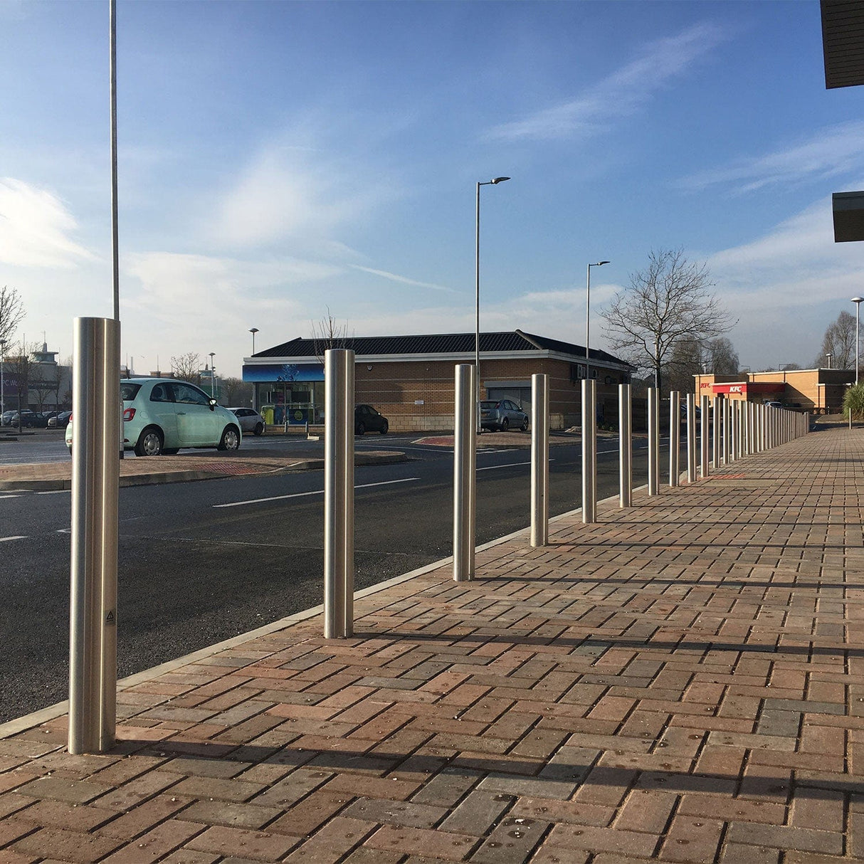 Fixed Plain Round Stainless Steel Bollard