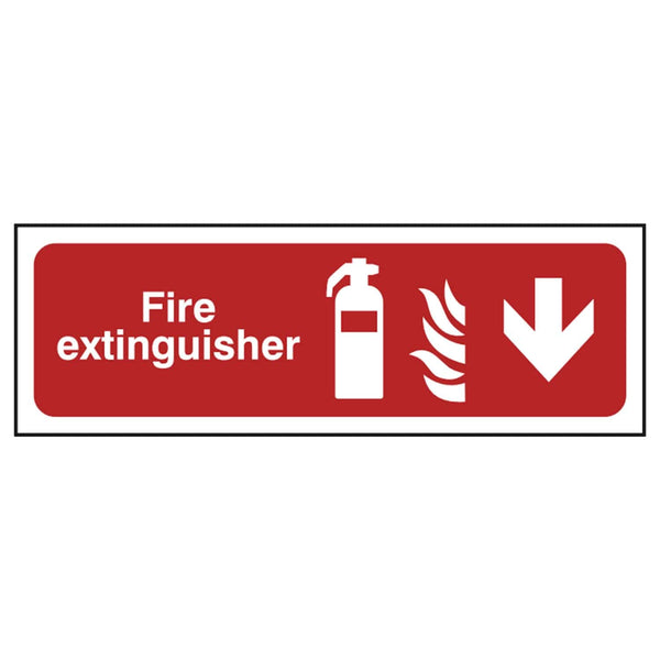 Fire Equipment Safety Signs Fire Extinguisher Downwards Arrow