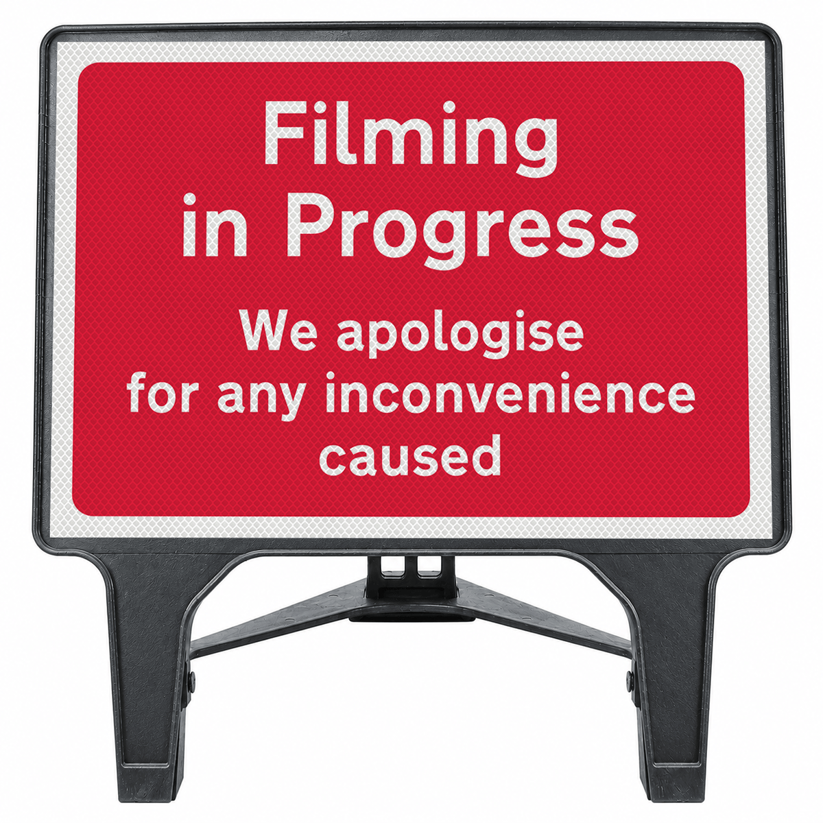 Filming in Progress We apologise for any inconvenience caused 1050x750mm Q-Sign
